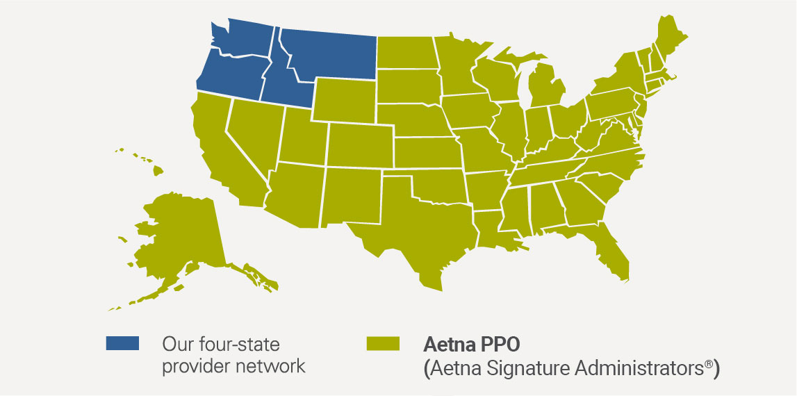 US map of network coverage